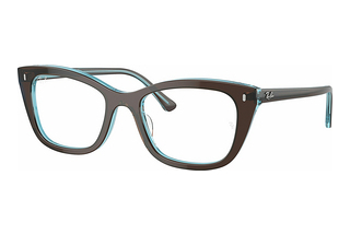 Ray-Ban RX5433 8366 Brown On Transparent Blue