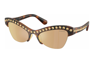 Swarovski SK6043 100271 Dark Brown Mirror Rose GoldHavana